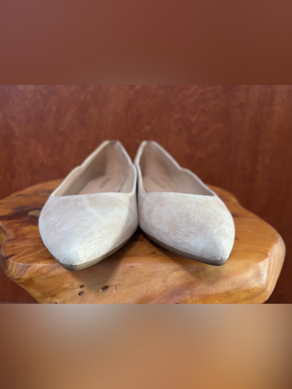 COACH Pointed Toe Suede Flats - Nude/Light Beige, GUC - Picture 9 of 14